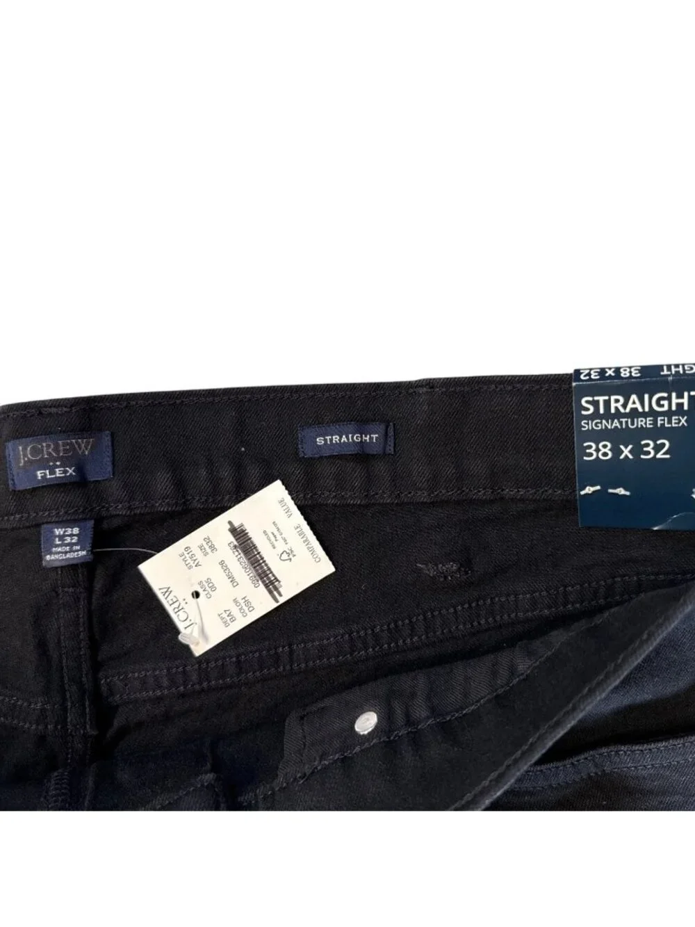J Crew Mens Straight Fit Signature Flex Jeans~Size 38x32~Dark Shadow NWT L4 13